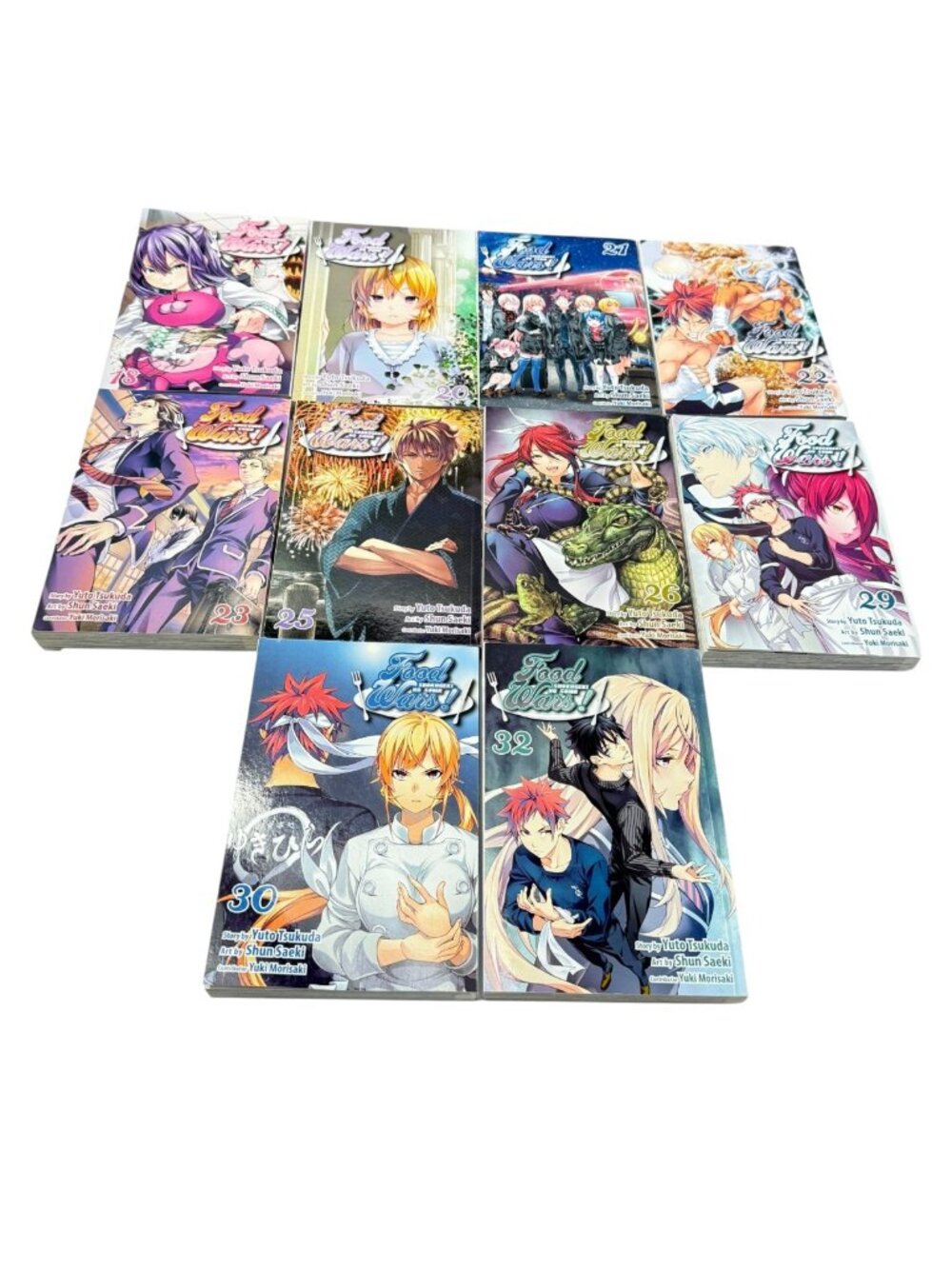 Food‎ Wars Manga Graphic Novel Lot 10 Book 18 20 21 22 23 25 26 29 30 32 PB